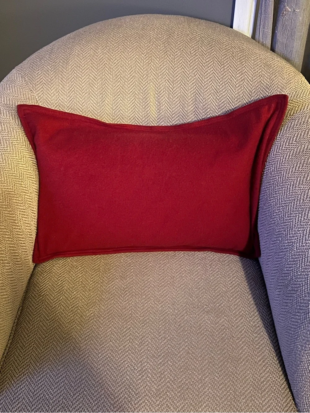 Restoration Hardware RH Cashmere Lumbar Pillow (Red / Garnet) 13”x21” CA 55697
